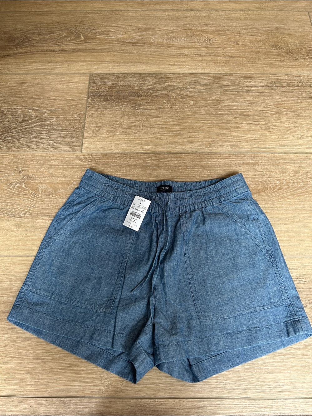 J. Crew Women’s Chambray Drawstring Shorts in Blue
